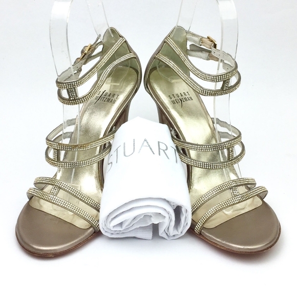 Stuart Weitzman Shoes - Stuart Weitzman Stops Traffic Crystal  sandals sz